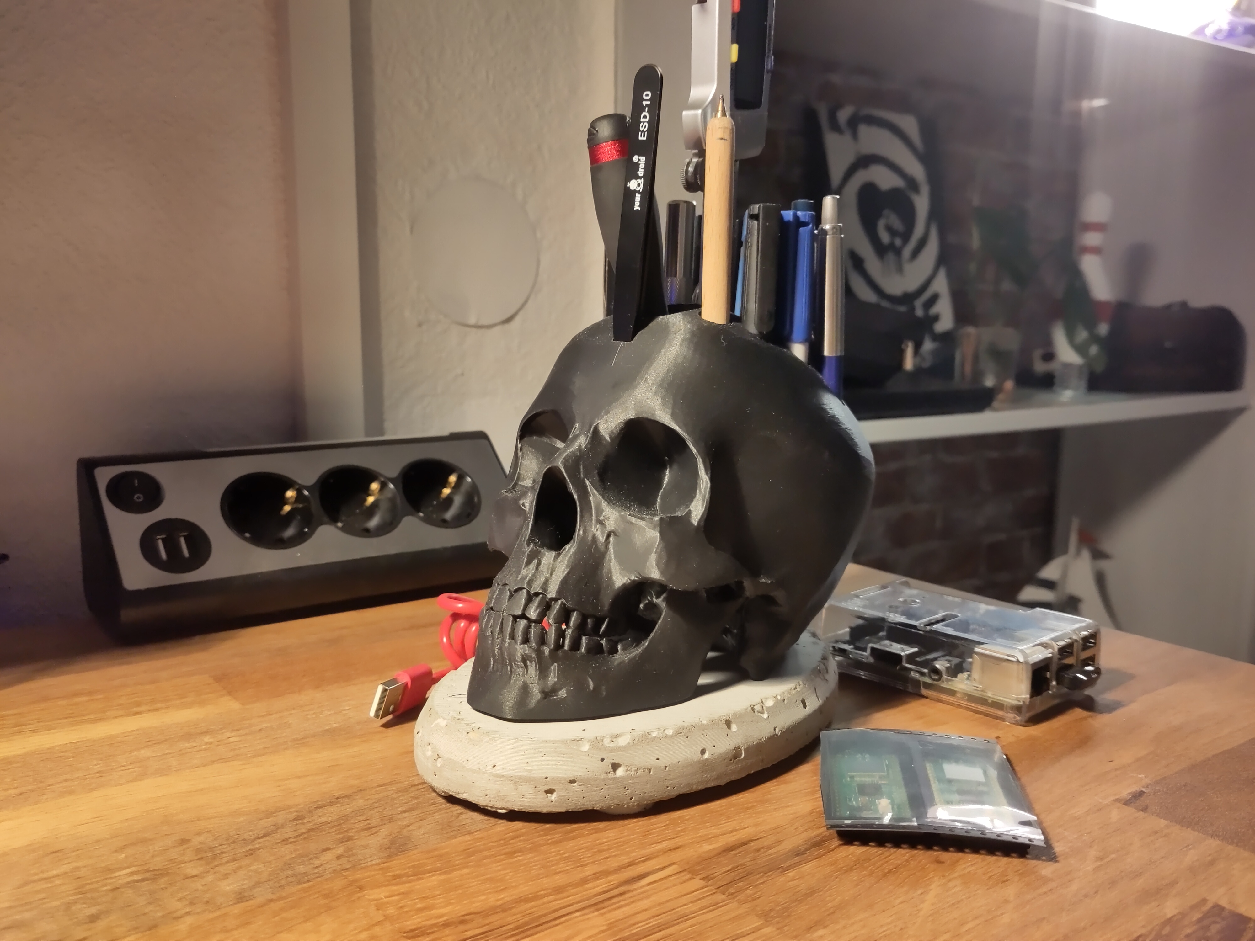 Skull Desk Organizer