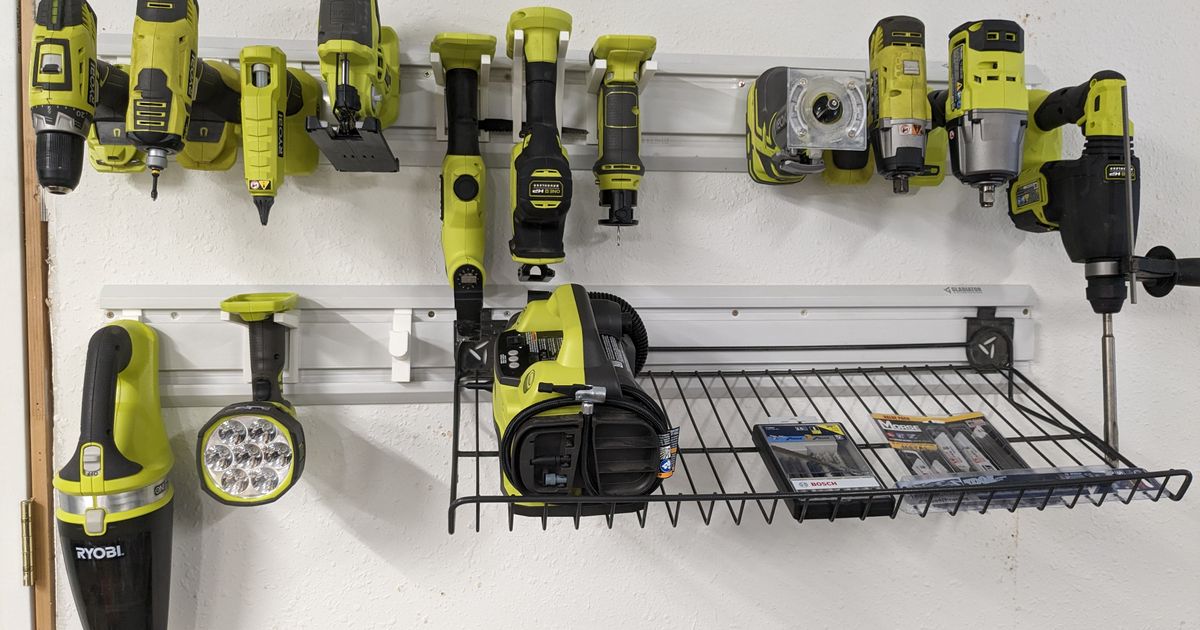 Gladiator Hooks for Ryobi 18V Tools by chris58239 Download free STL