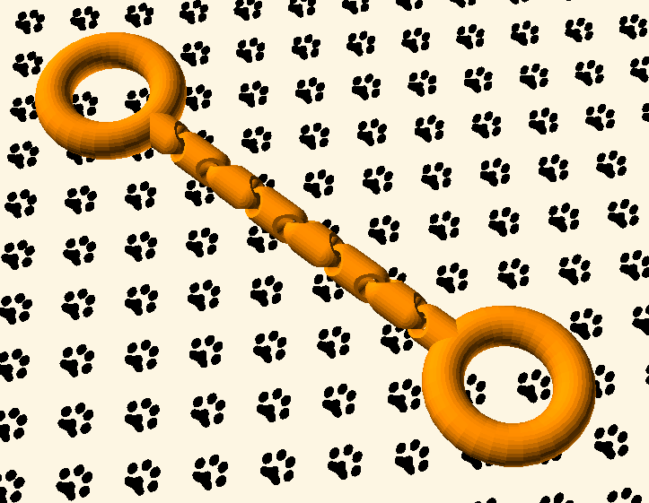 Cat Toy Chain with Rings