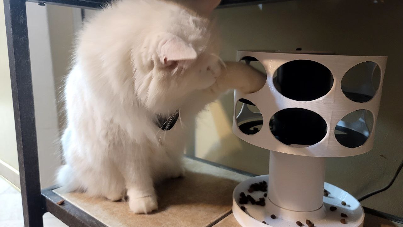 Cat Treat Tower MADE IN PrusaSlicer using left over spools WITH TUTORIAL by San D Download free STL model Printables