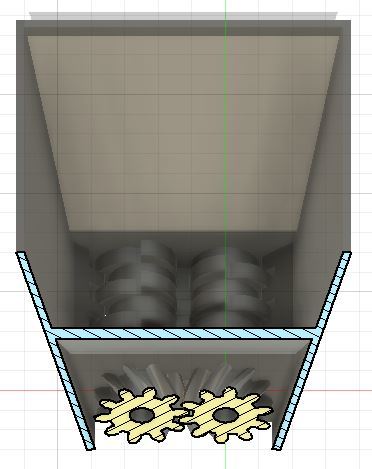Fischfutter shredder