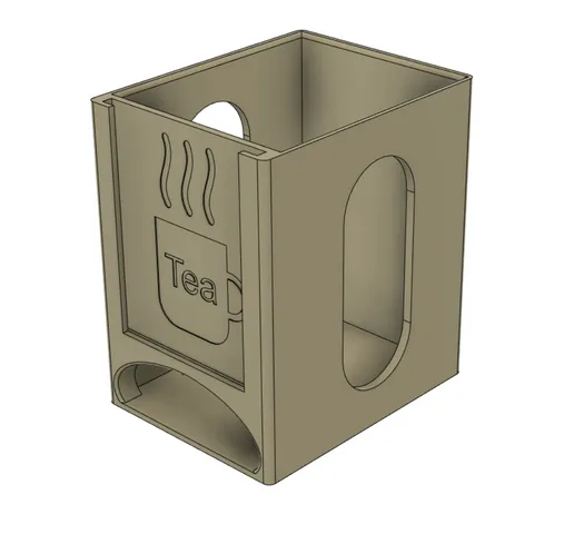 Tea Bag Dispenser : Version for Command Strip, Velcro, or Magnetic adhesive