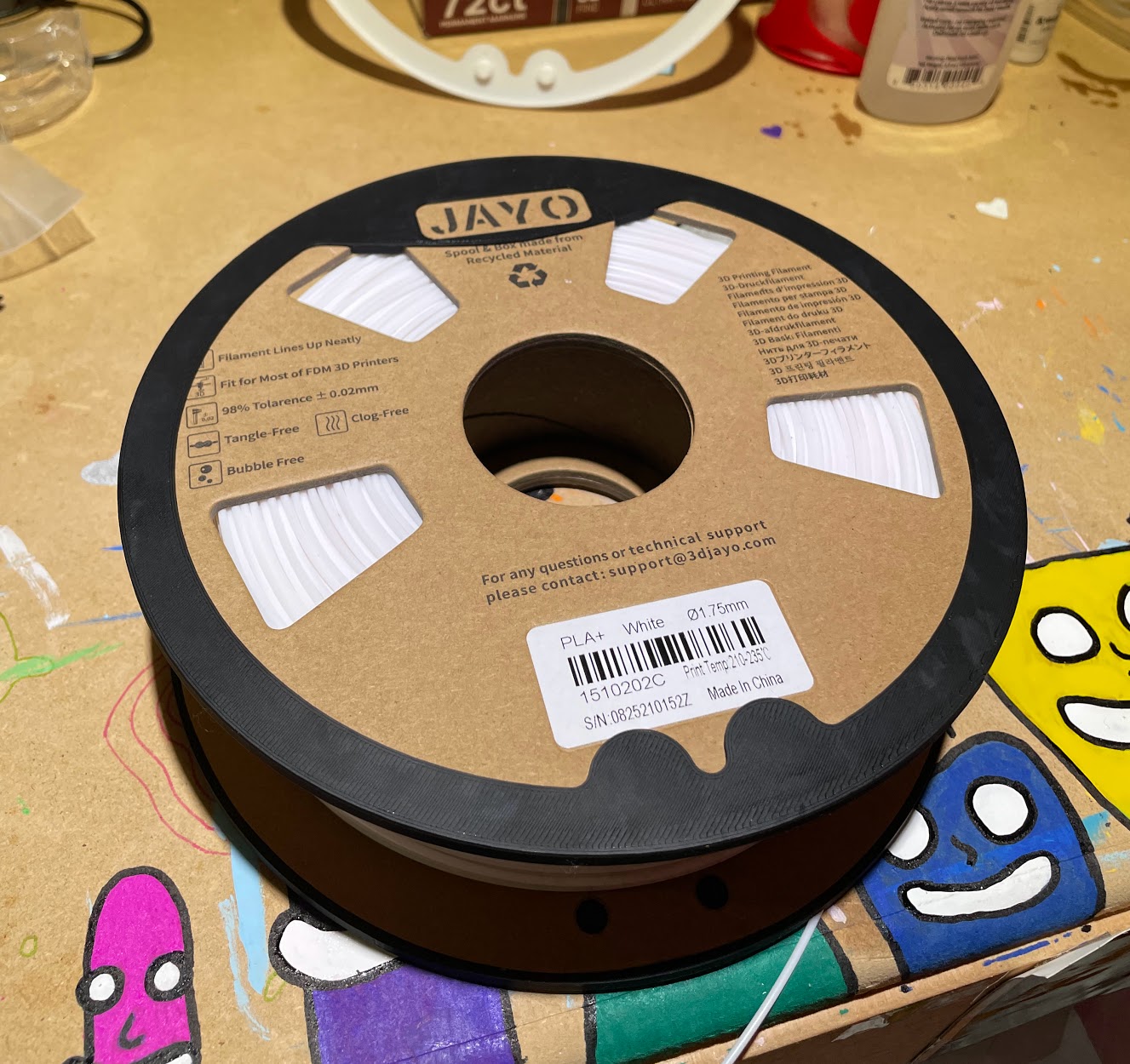 JAYO Cardboard Spool Ring Adapter For Bambu Lab AMS By Plomdawg 