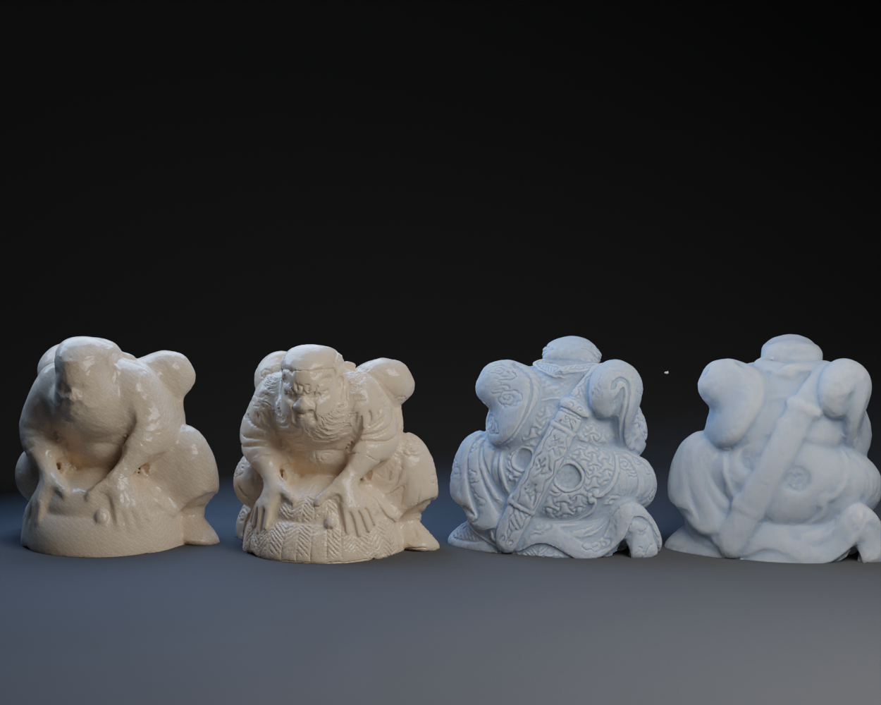 Netsuke - Shoki capturing an oni