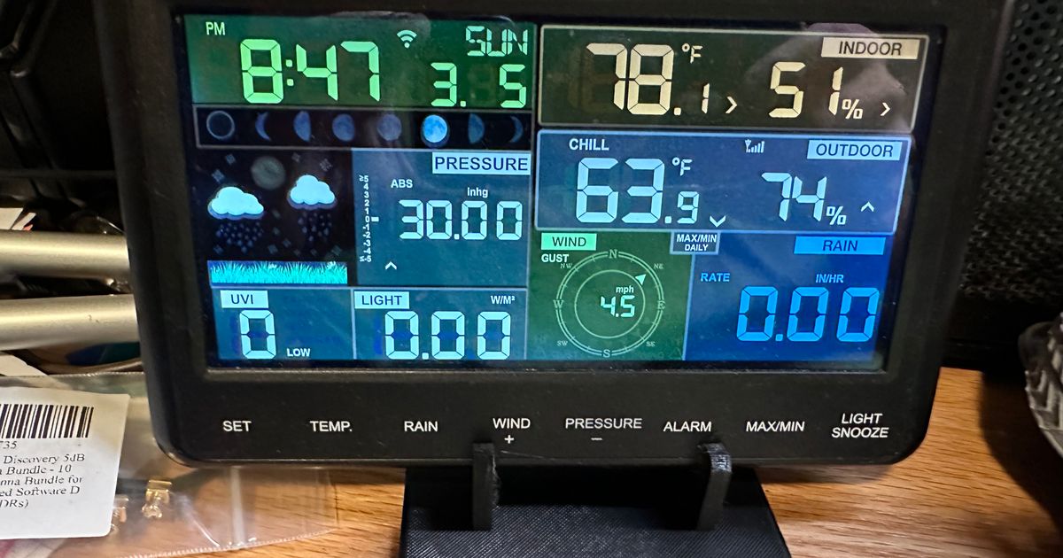 Ambient Weather Station Console WS2902 Stand by The Flying Buffalo