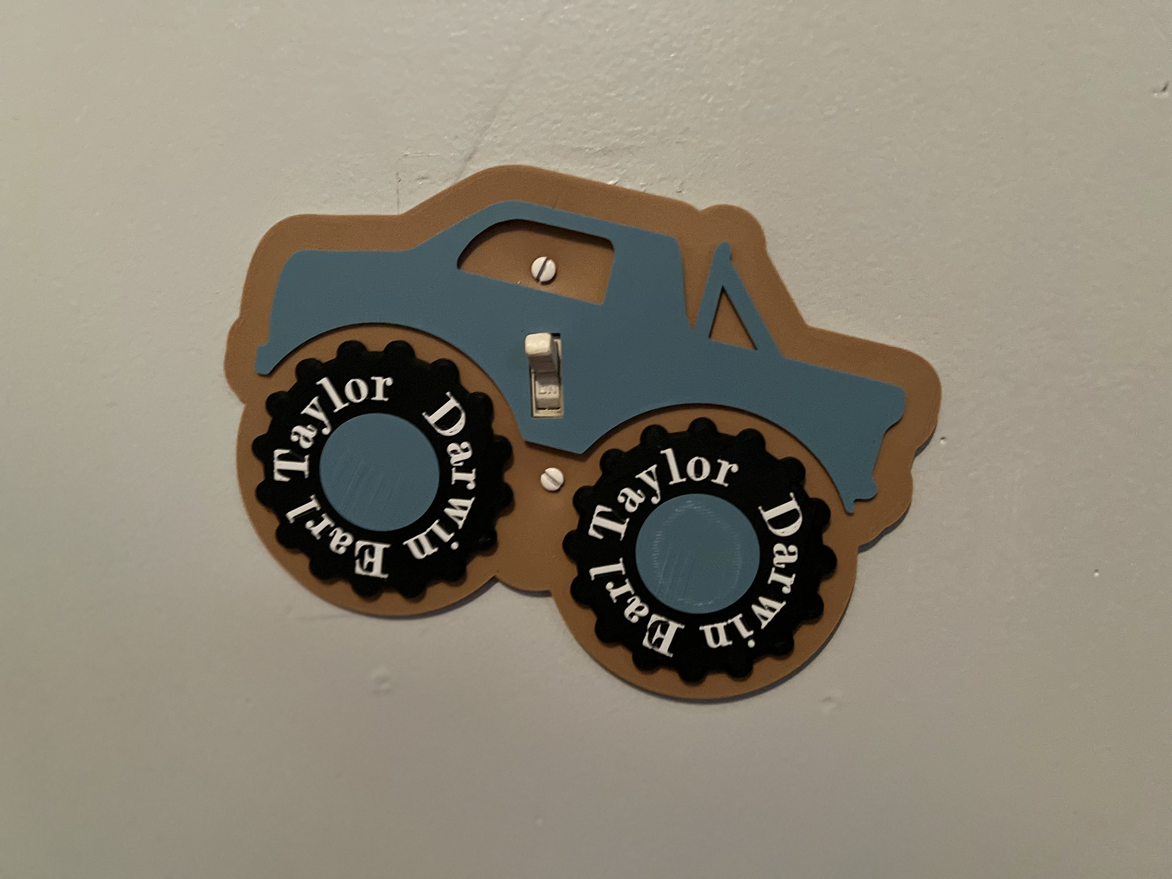 Monster truck light switch cover