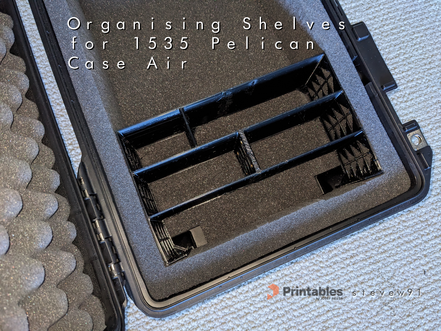 Organising Shelves for 1535 Pelican Case Air