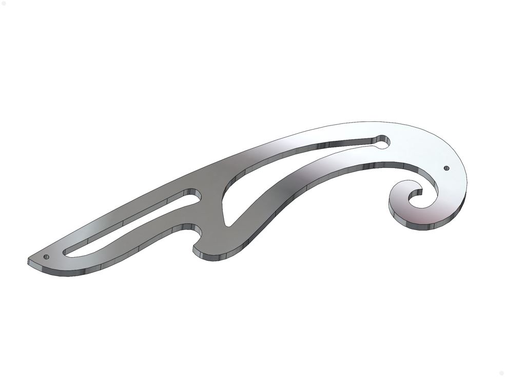 Curved multi-purpose ruler by Referentiel | Download free STL model ...