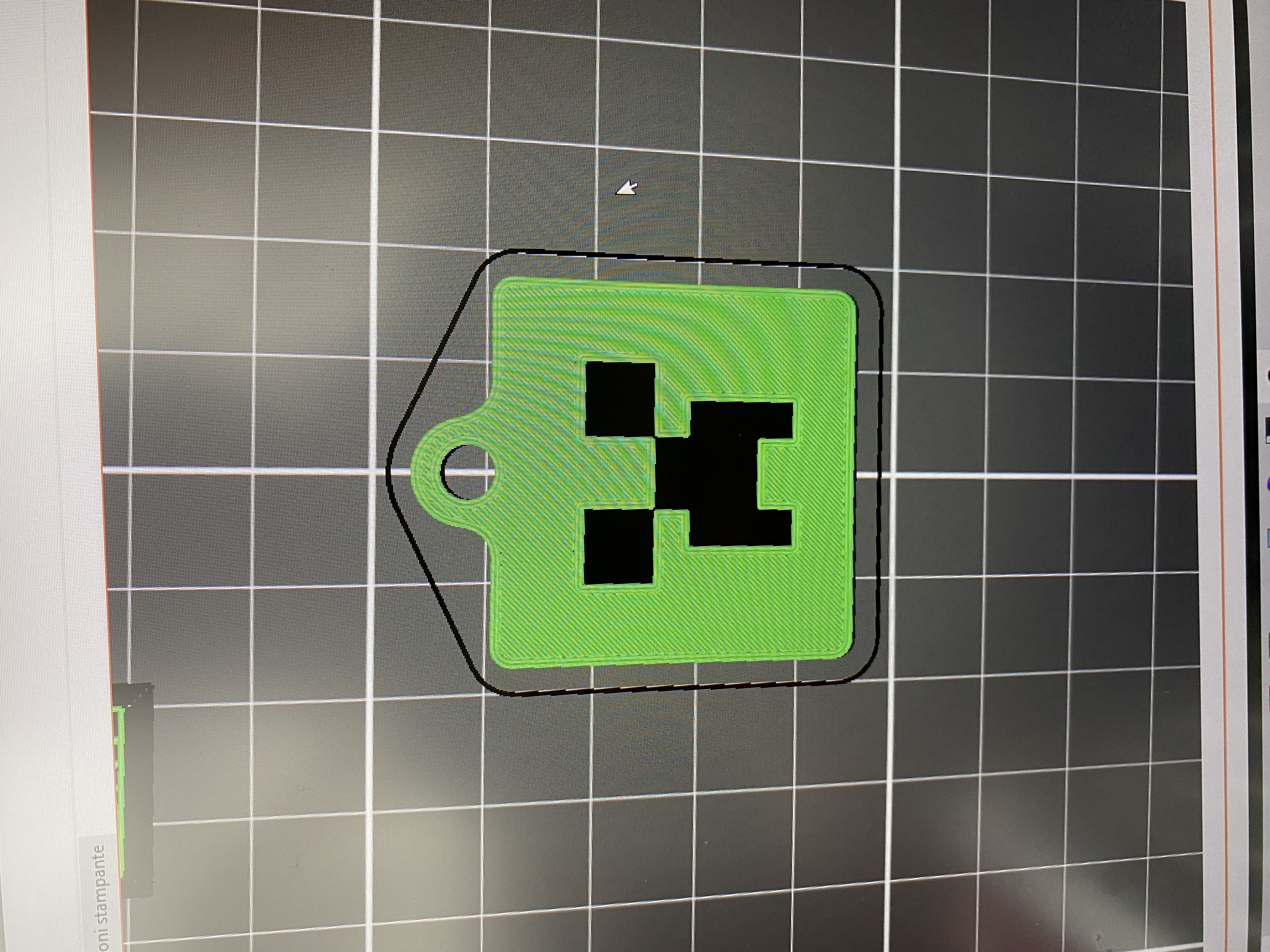 Miniatura 2 do modelo 3D keychain Creeper minecraft