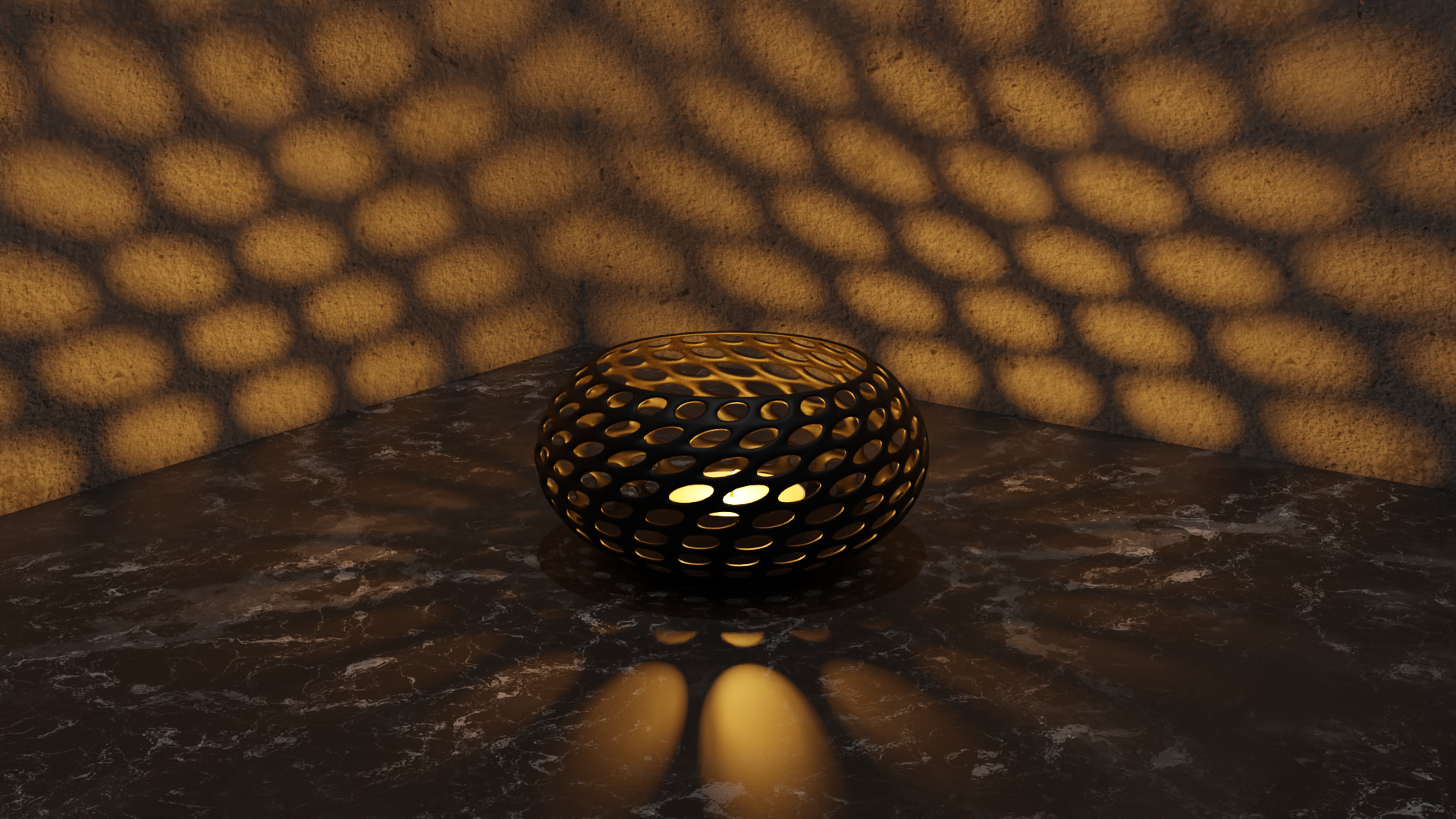Candle Light Holder 3D model thumbnail