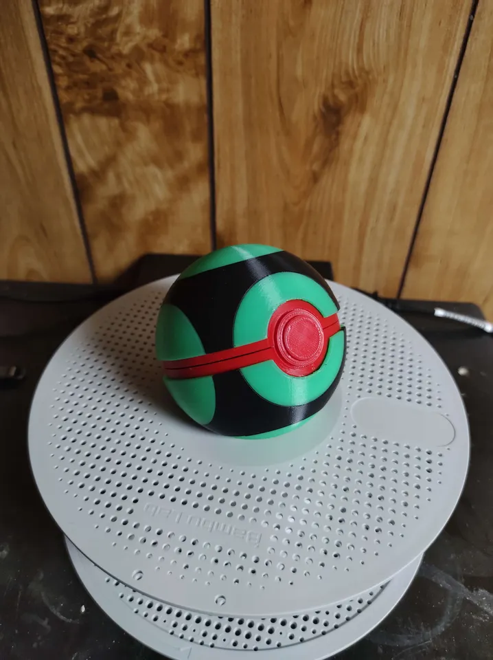 PokeBall - Fully Functional with Button and Hinge by MrFozzie