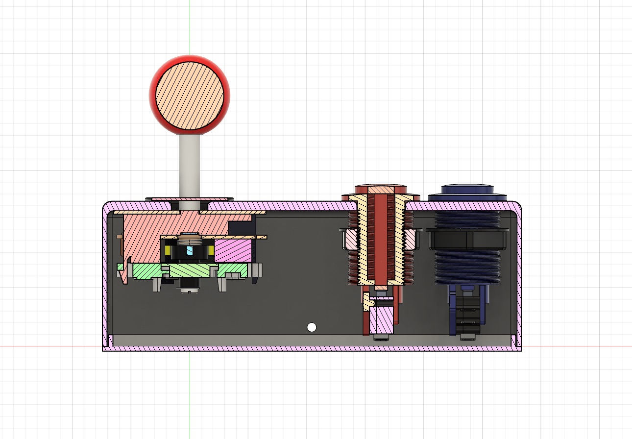 Simple 2 Button Arcade Joystick case by djos_1475 Download free STL