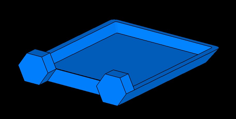 45mm x 75mm tray with front lip w/small hex attachment for the HSW