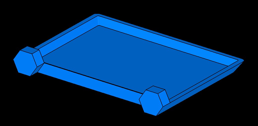 85mm x 75mm tray with front lip w/small hex attachment for the HSW