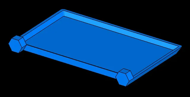 125mm x 75mm tray with front lip w/small hex attachment for the HSW