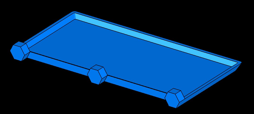 170mm x 75mm tray with front lip w/small hex attachment for the HSW