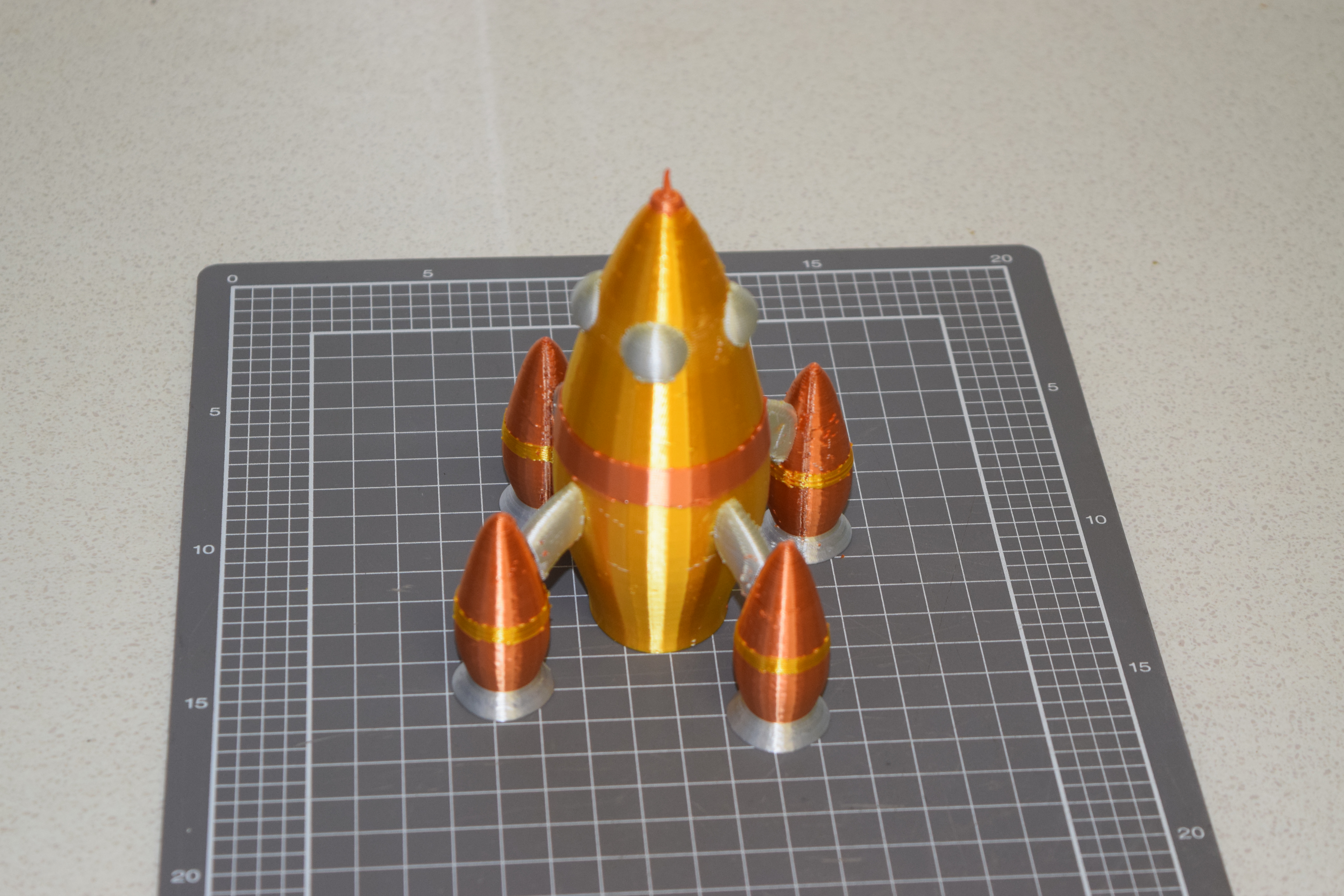 Retro Rocketship ( Multi-Material )