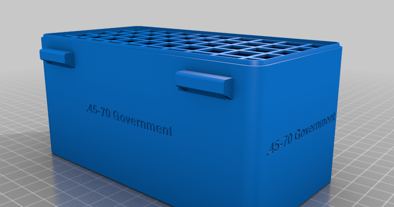 .45-70 Government Head Up, Snug Double Snap Latch Modular Ammo Box by ...