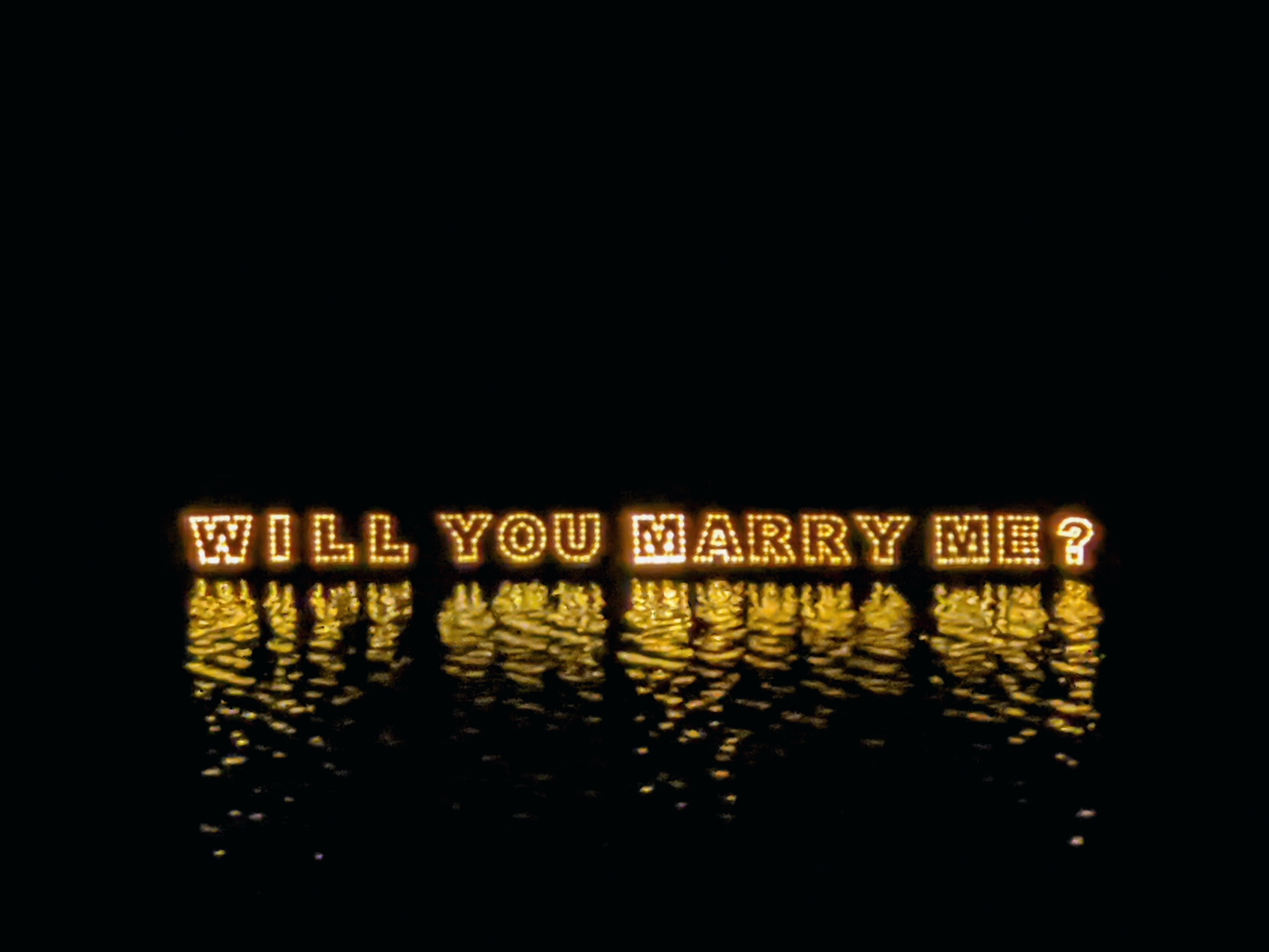 Will You Marry Me? Floating Light Display