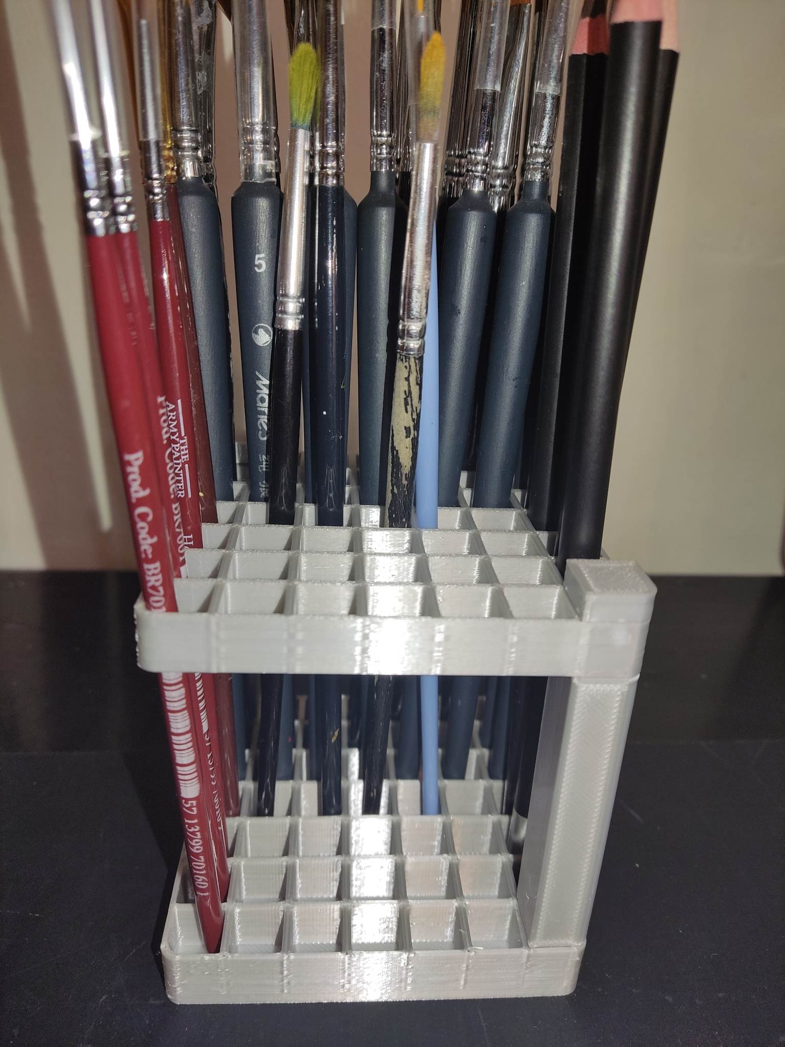 Paint Brush Holder Stand by Nikos Kar Download free STL model