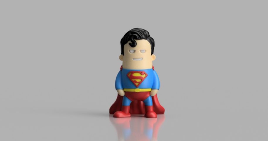 Mini Superman single and multimaterial by Wekster | Download free STL ...