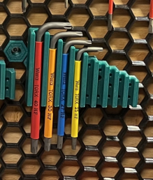 Wera Torx Keys wall mount for honeycomb storage wall