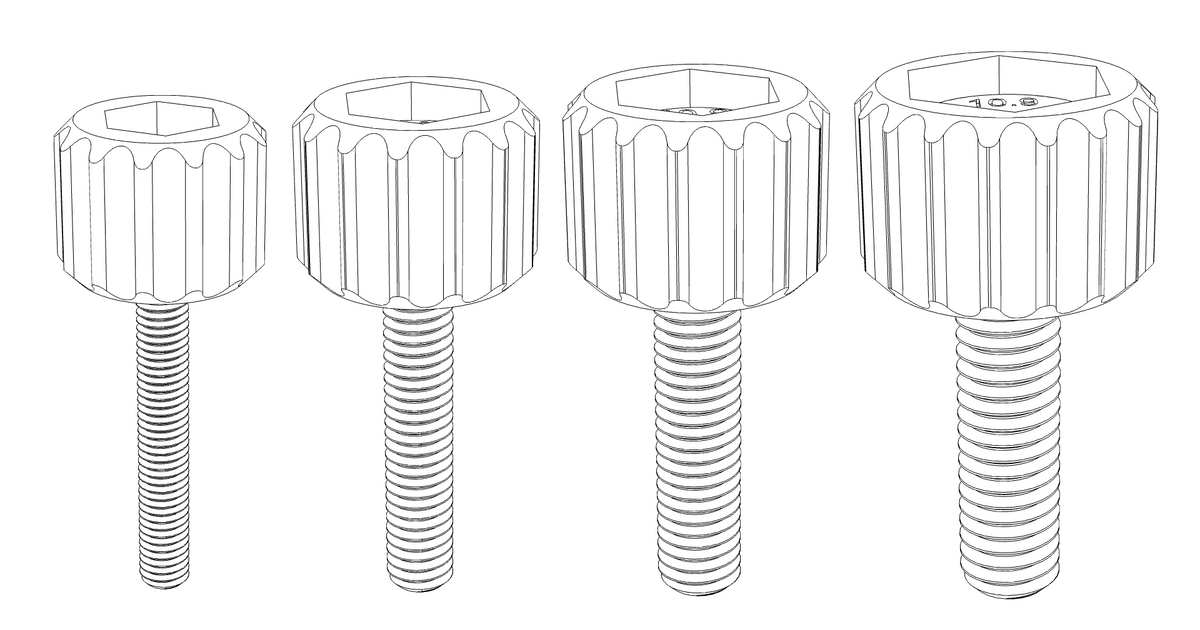 Parametric Thumb Screws (Fusion 360 file) by cewo Download free STL