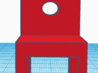 A model of a simple chair with a hole, just for beginners to 3D printing