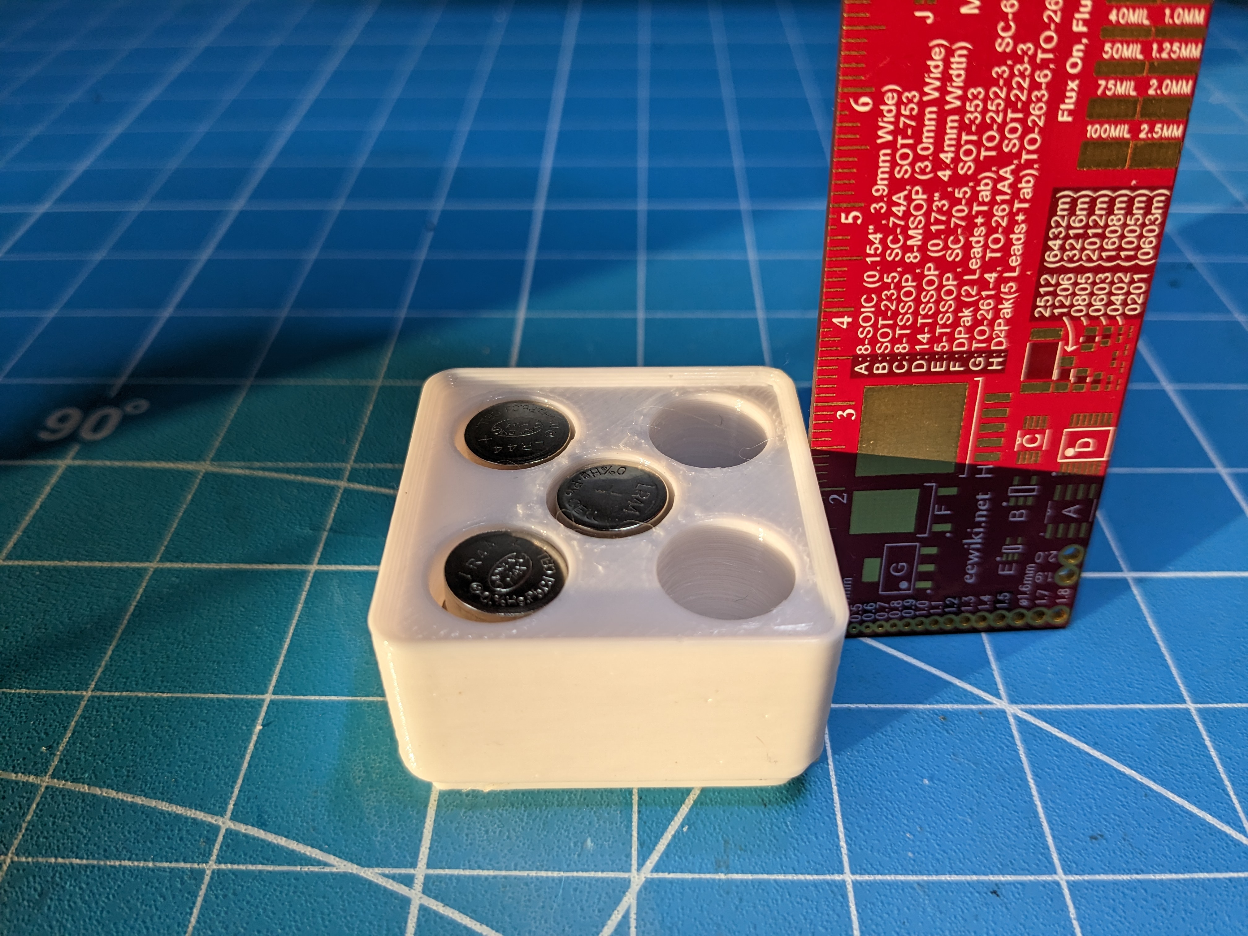 Miniatura 3 do modelo 3D Optimized Gridfinity small button cell battery holder