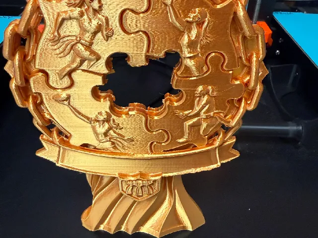 Flag football puzzle piece trophy