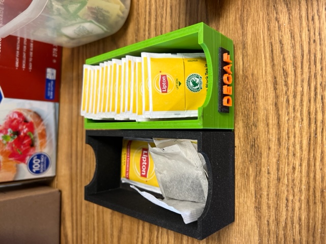 Simple Tea holder and "DECAF" plate
