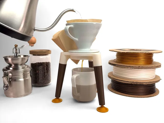 Protopasta 3D Printable Coffee Pour Over Stand Assembly