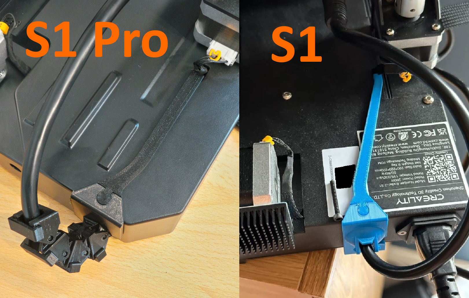 Ender 3 S1 / S1 Pro heating bed cable chain/holder + gulfcoast heated ...