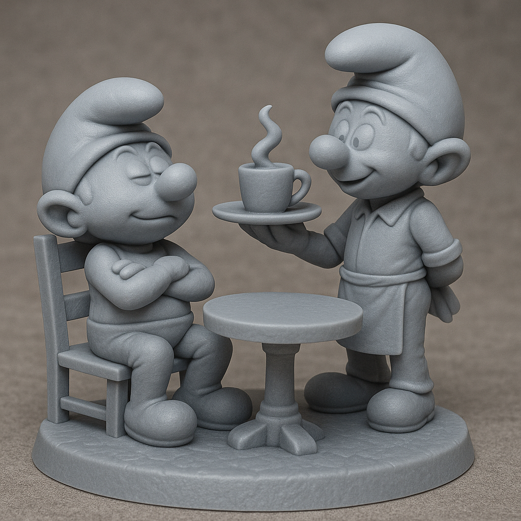Schlumpf Cafe Diorama - Entspannung in Schlumpfhausen