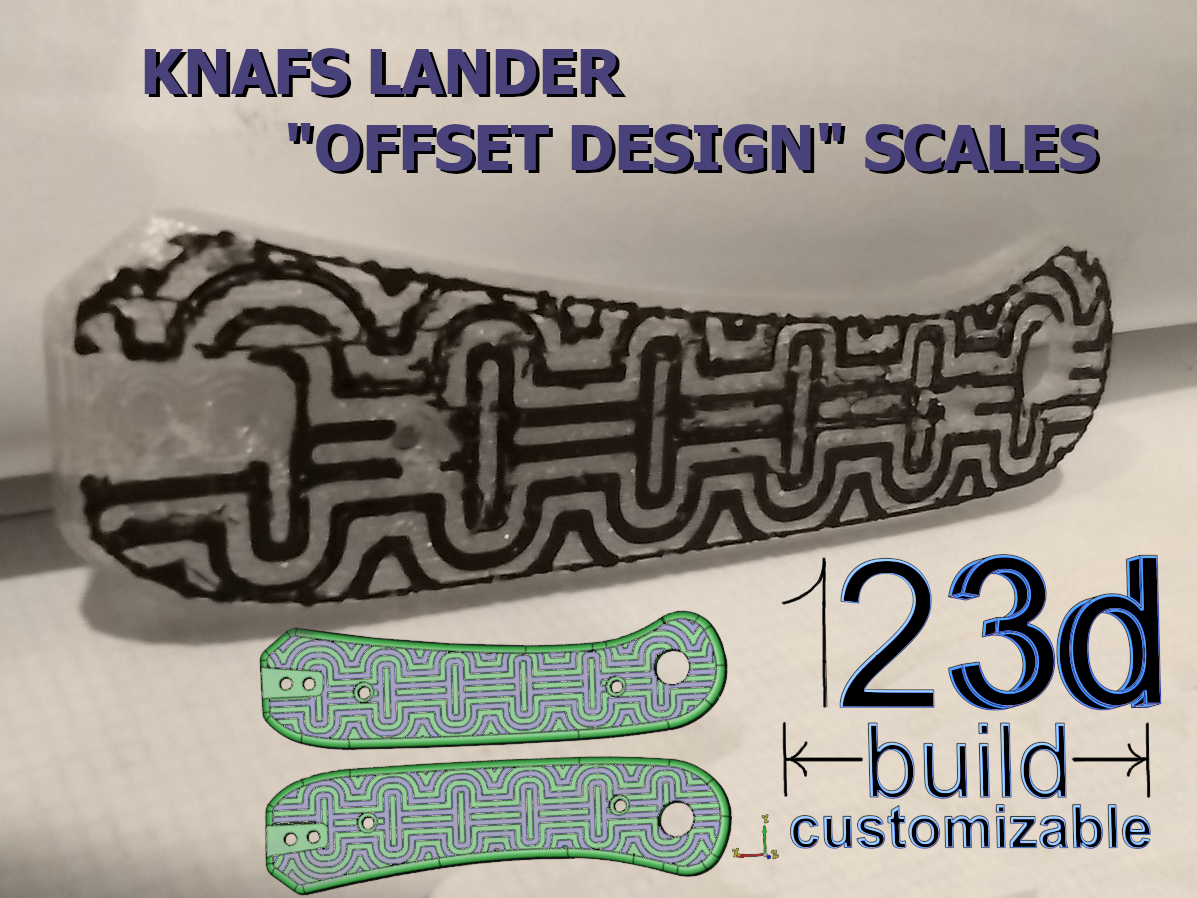 Knafs Lander Pocket Knife Scales "Offset" Design