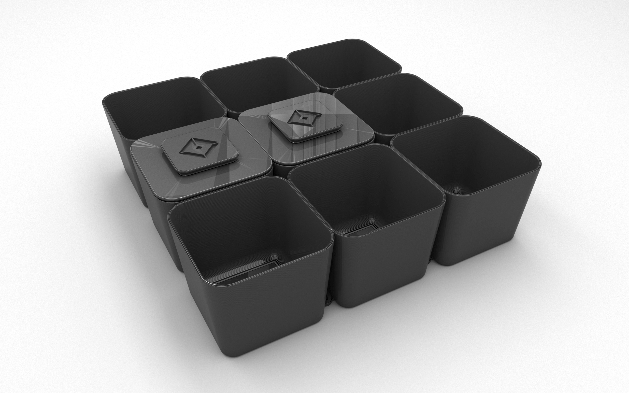 Miniatura 2 do modelo 3D Tea storage and sorting boxes