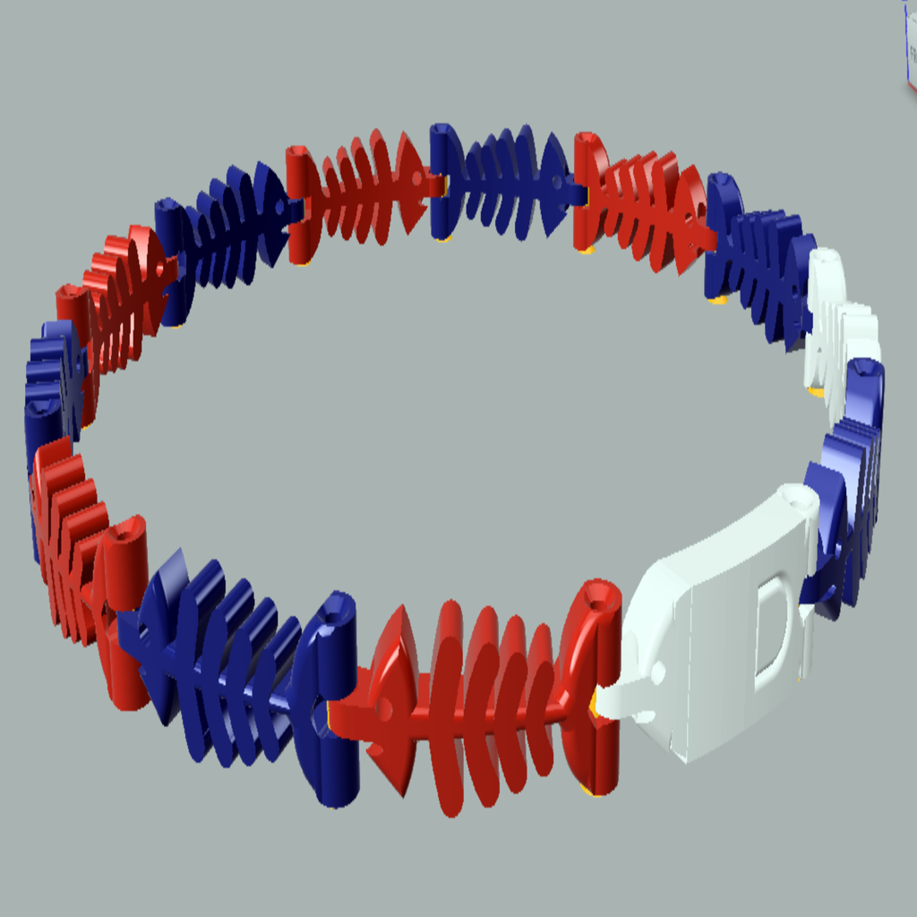 Fish bone bracelet
