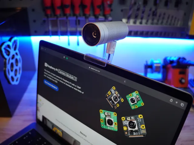 Webcam project using an original Apple iSight camera casing with Raspberry Pi hardware