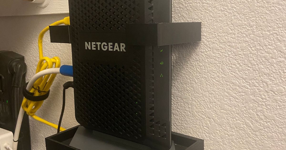 Netgear CM600 Wall mout by ThatGuyWithAPrinter | Download free STL ...