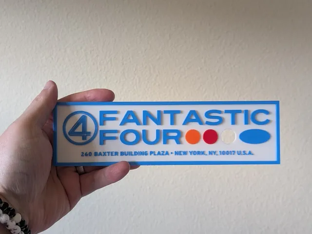 Fantastic Four Sign + Stand