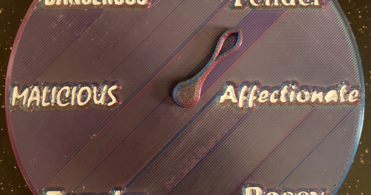 Mood Dial / Barometer by Justin B Download free STL model