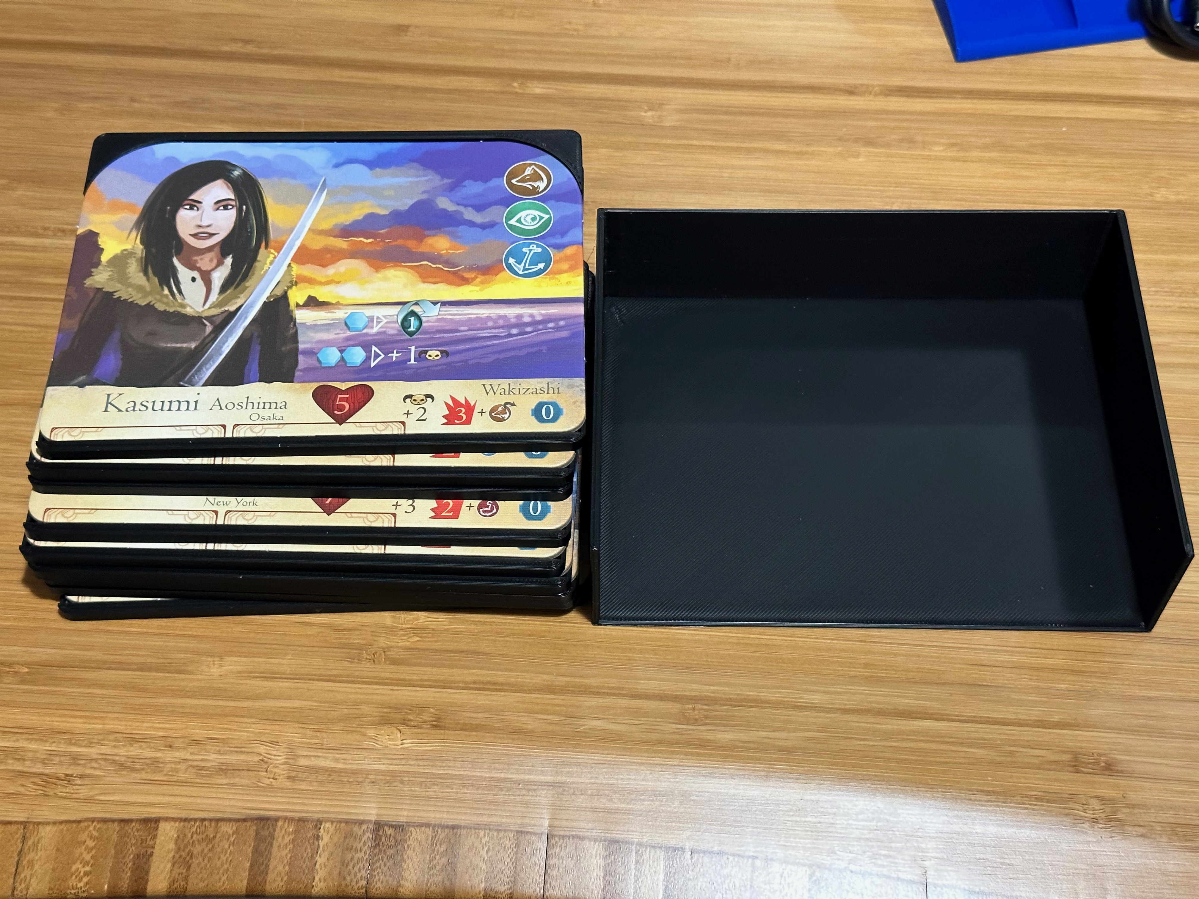 Sleeving Gods character board storage redesign