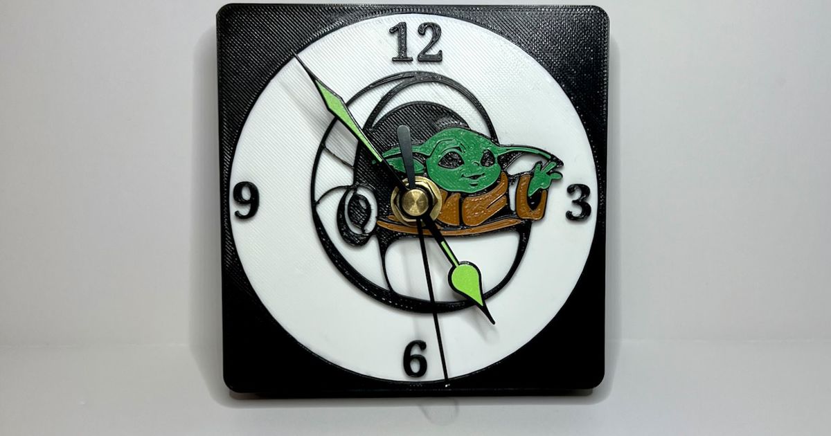 Grogu (a.k.a. Baby Yoda) clock by Jake Download free STL model
