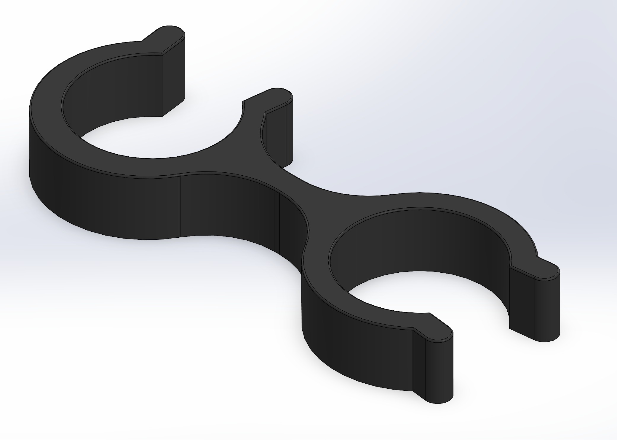 Rohr zu Rohr Halter für Durchmesser 18mm 90° versetzt