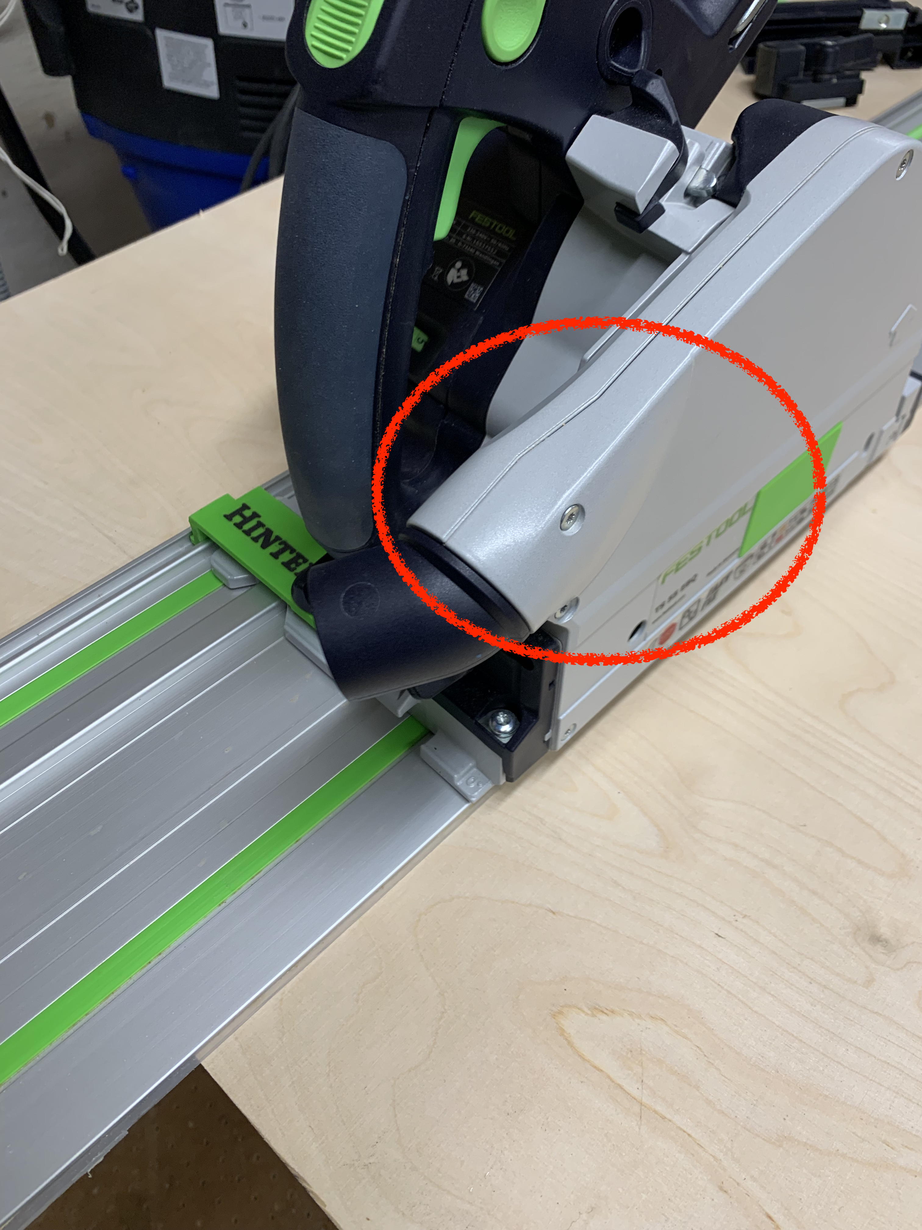 Festool TS 55 EBQ (2011 model) anti tilt stops by steffanders