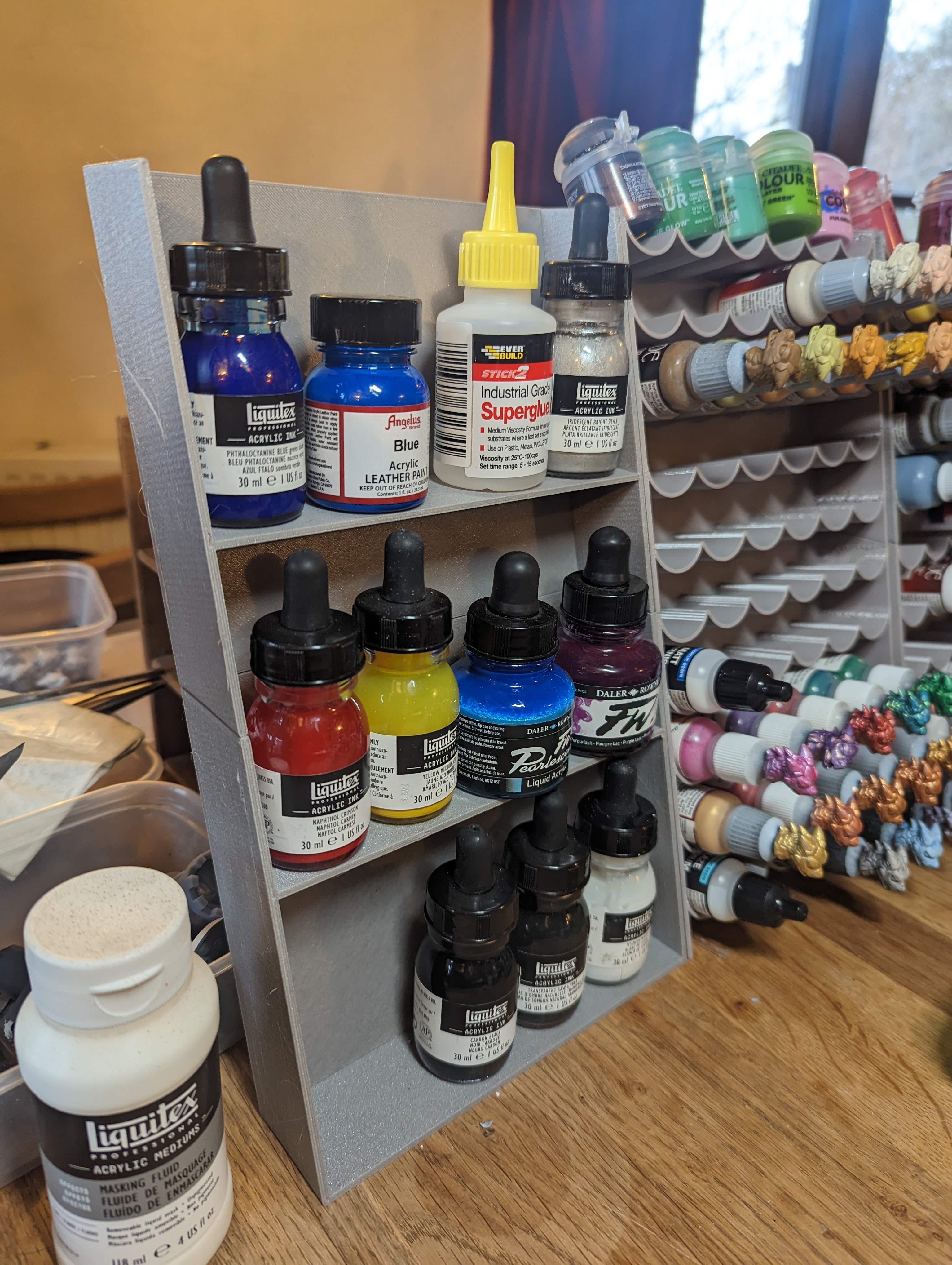 Paint rack for Liquitex Inks