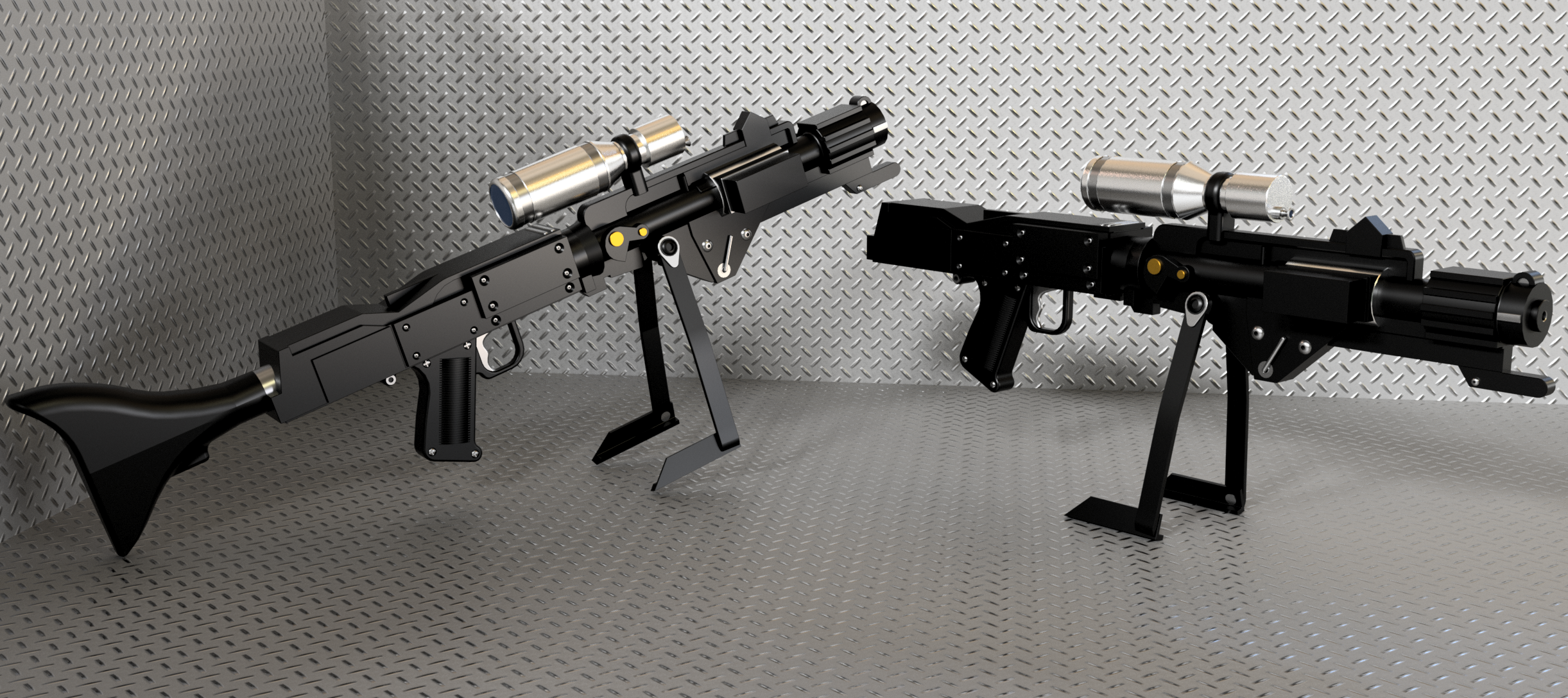 Sniper configuration Republic Commando DC15 short clone commando rifle for custom Star Wars figures and cosplay 1:12 1:6 and 1:1