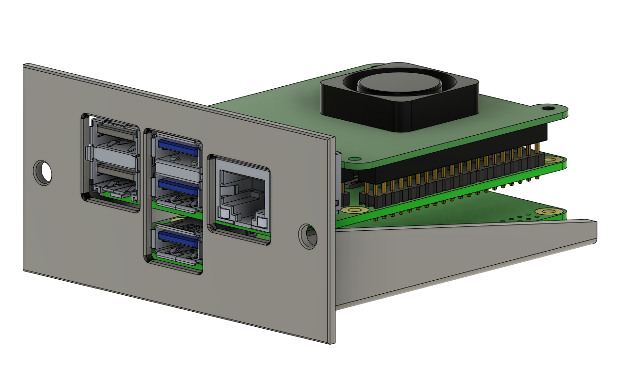 Raspberry Pi 4 Rackmount 2HE with SSD 2HU