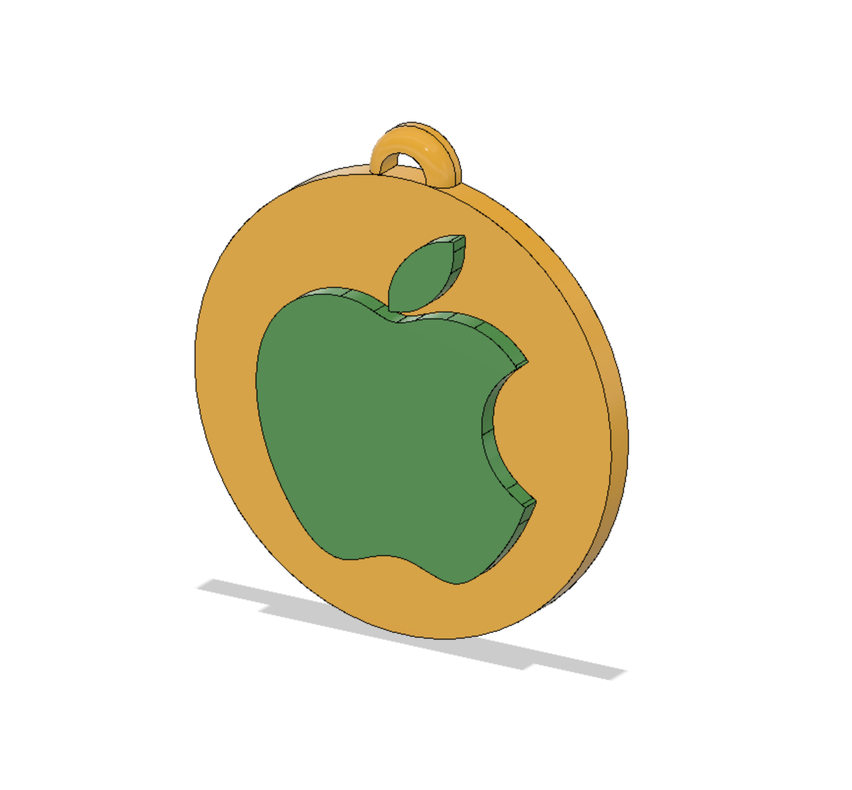 Key ring Apple llavero manzana by NOVELTY 3D Download free STL model
