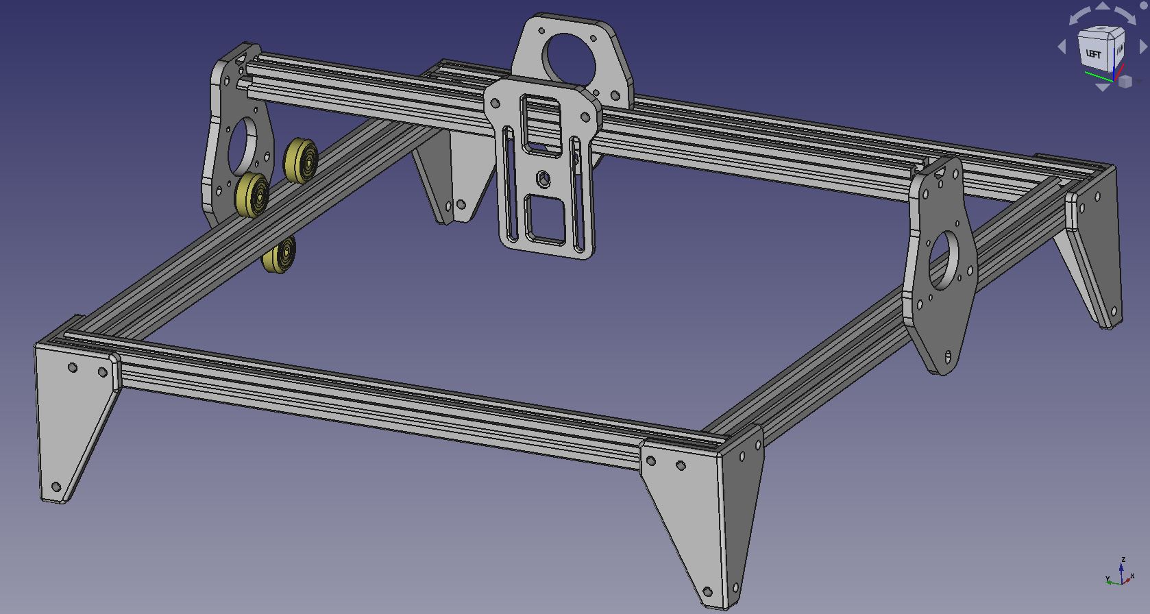 CNC ploter laserowy pod moduł laserowy SculfanS9 / CNC laser plotter for the SculfanS9 laser module
